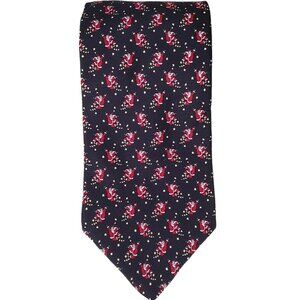 Santa Claus Silk Necktie Stars Magical Christmas Black Hallmark Holiday Novelty